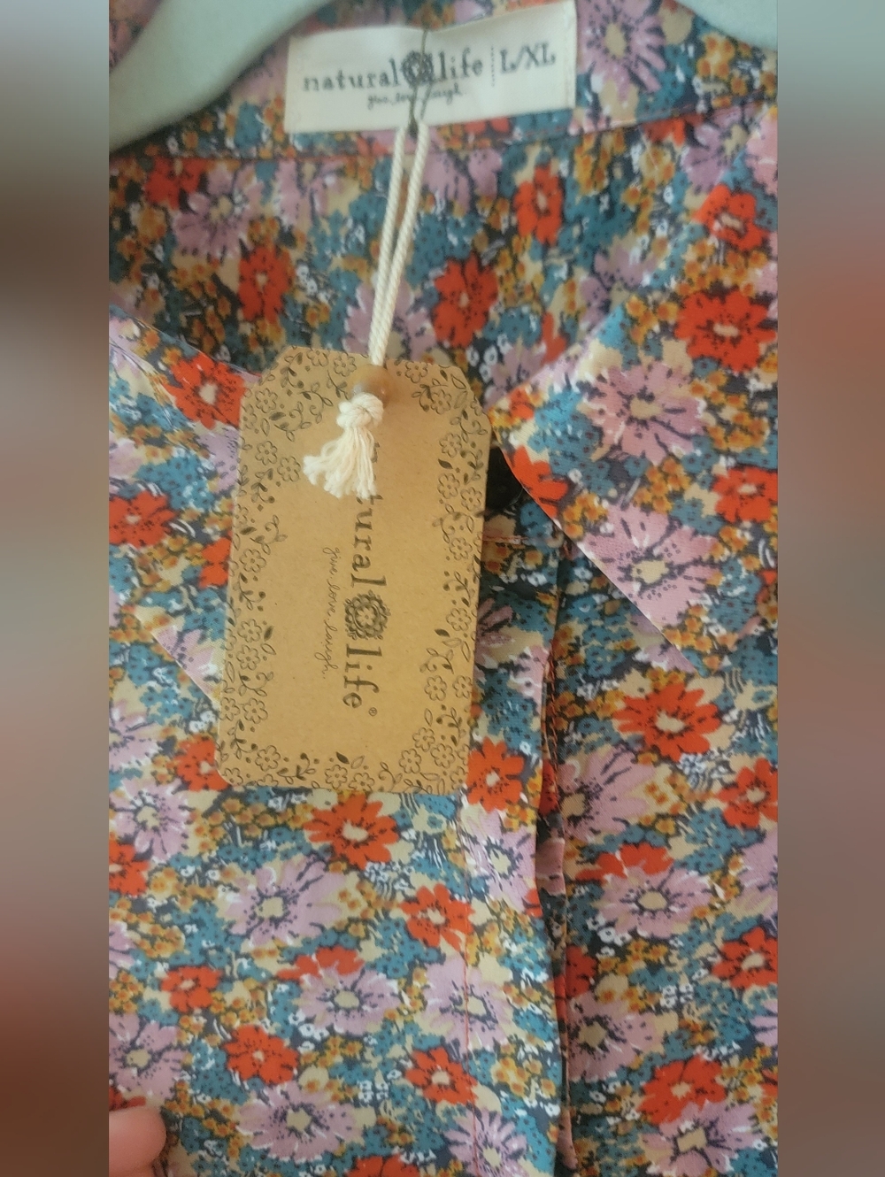 NATURAL LIFE Floral Maxi Dress in Peach and Cream - Picture 6 of 7
